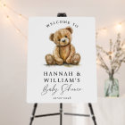 Cute Teddy Bear Baby Shower Welcome Sign