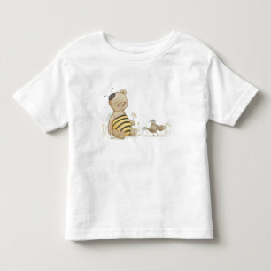 cute teddy bear bee toddler t-shirt