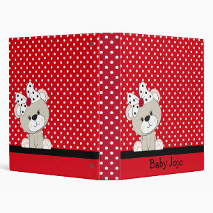 cute teddy bear binder