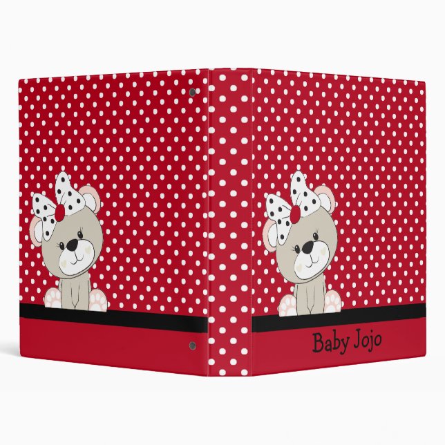 cute teddy bear binder (Background)