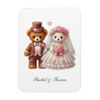 Cute Teddy Bear Bride And Groom Wedding