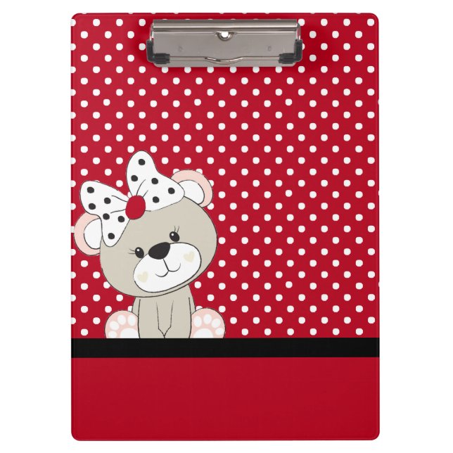 cute teddy bear clipboard (Front)