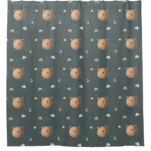 Cute Teddy Bear Clouds Davy Grey Dreamy Nursery 