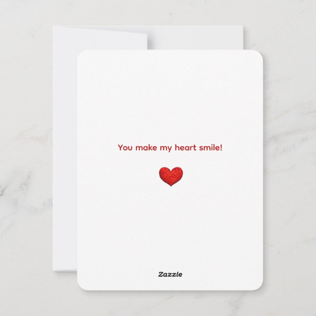 Cute Teddy Bear Couple in Love  Holiday Card (Back)