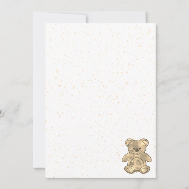 Cute Teddy Bear Custom Invitation (Front)
