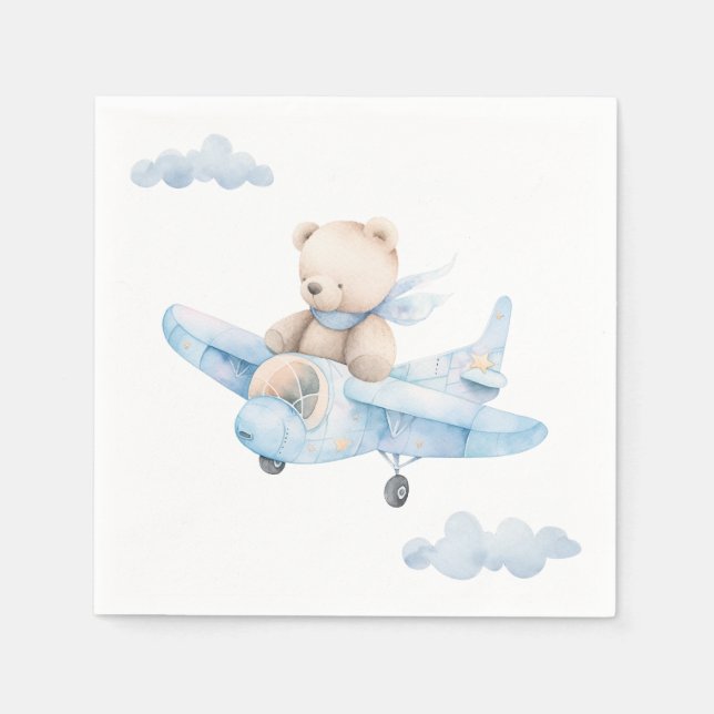 Cute Teddy Bear elegant Paper Napkin (Front)