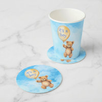Cute teddy bear floating balloon baby shower