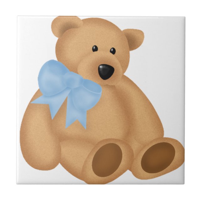 Cute Teddy Bear, For Baby Boy Tile (Front)