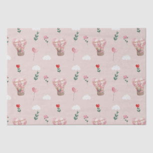 Cute teddy bear gift balloon Valentine's Day Tissue Paper