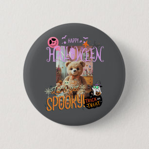 Cute teddy bear halloween design 2 inch round button