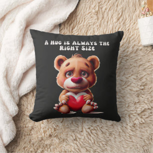Cute Teddy Bear Hug    Throw Pillow