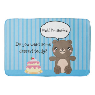 Cute Teddy Bear Kids Funny Joke  Bath Mat