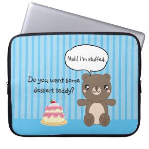 Cute Teddy Bear Kids Funny Joke Laptop Sleeve