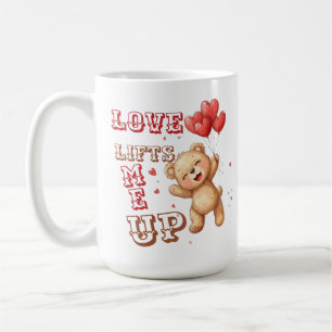 Cute Teddy Bear Love Lifts Mug
