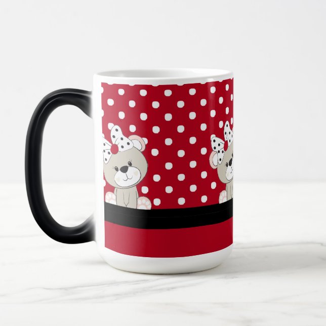 cute teddy bear magic mug (Left)
