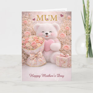 Cute Teddy Bear Mothers Day Card