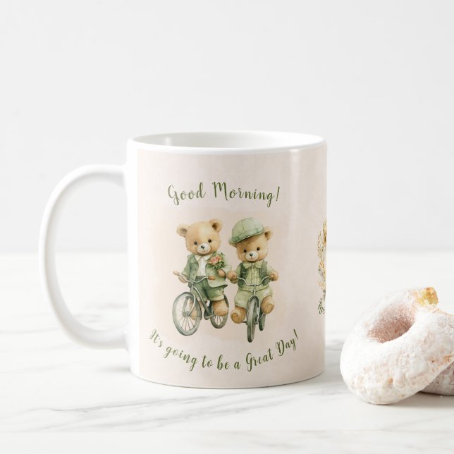 Cute Teddy Bear Mug - It's Going to be a Great Day (With Donut)