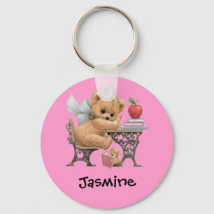 Cute Teddy Bear Personalized Name Gift Keychain