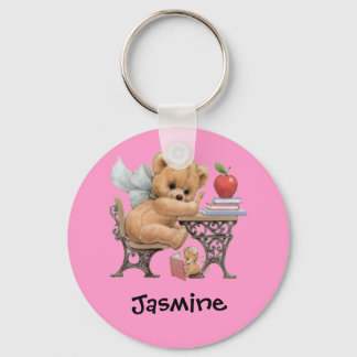 Cute Teddy Bear Personalized Name Gift Keychain