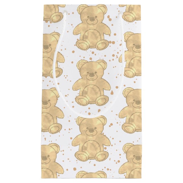 Cute Teddy Bear Small Gift Bag (Front)
