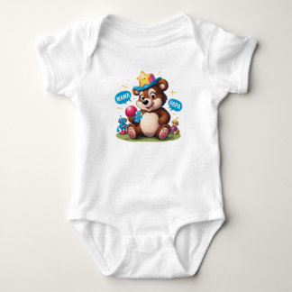Cute Teddy Bear T-Shirt Baby Bodysuit