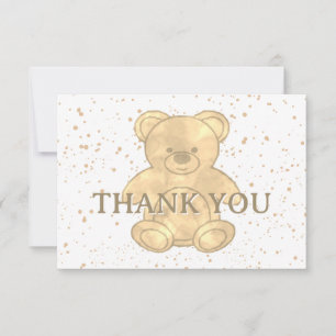 Cute Teddy Bear Thank You Card