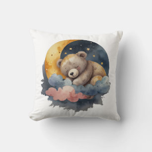 Cute Teddy Bear Throw Pillow