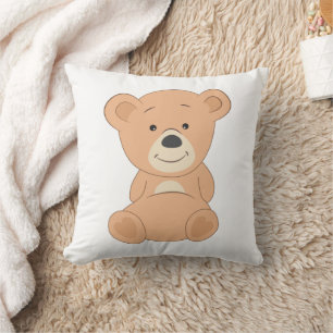 Cute Teddy Bear Throw Pillow