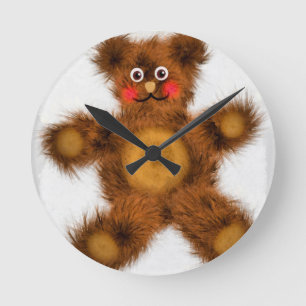 Cute Teddy Bear Toy Children Baby Shower Round Clock