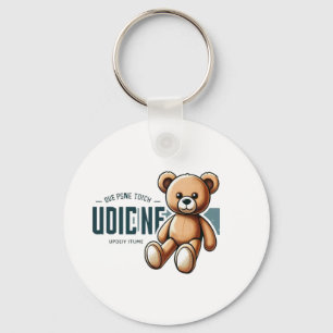 🧸 Cute Teddy Bear Vintage Style   Cozy Plush Toy  Keychain