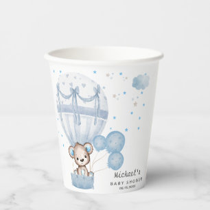 Cute teddy bear with Air Hot Balloon   Paper Cups