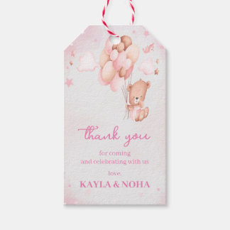 Cute Teddy Bear with balloon  Gift Tags