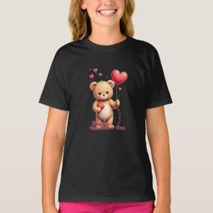 Cute Teddy Bear with Heart – Happy Valentine’s Day T-Shirt
