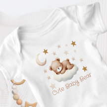 Cute Teddy Bear with Stars 