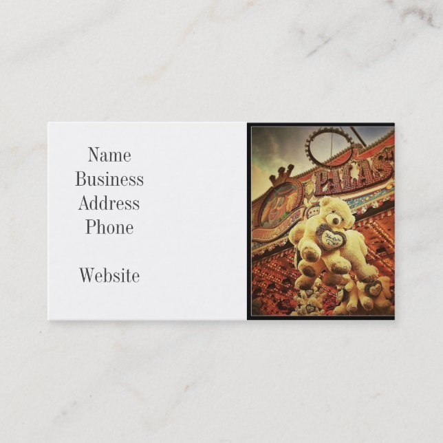 Cute Teddy Bears at the Carnival Business Card (Front)