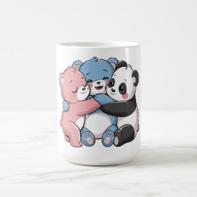 Cute Teddy Bears with Panda Coffee Mug (Center)