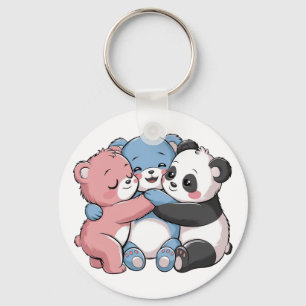 Cute Teddy Bears with Panda Keychain