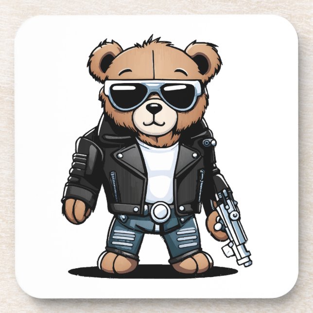 Cute Teddy Memes Coaster (Front)