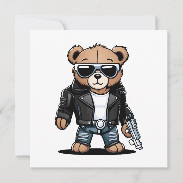 Cute Teddy Memes Invitation (Front)