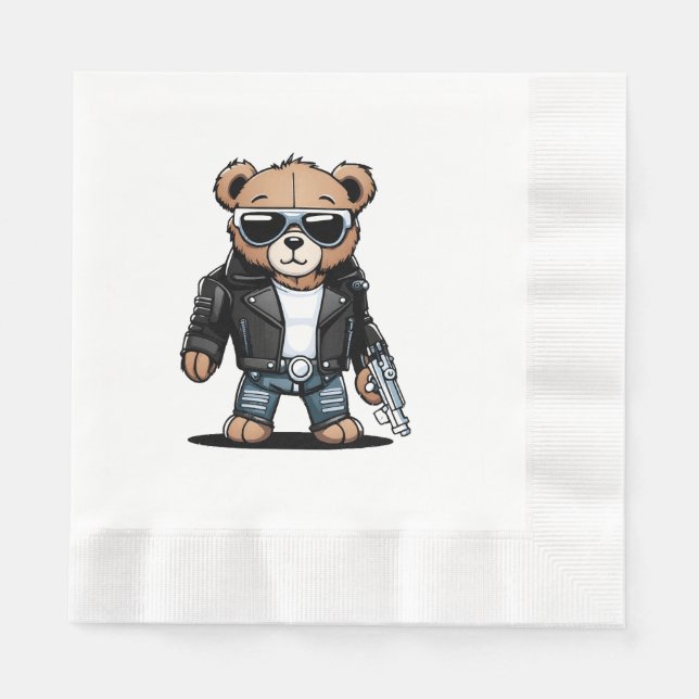 Cute Teddy Memes Napkin (Front)