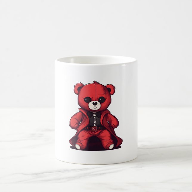 Cute teddy red boy coffee mug (Center)