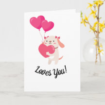 Cute Teddy Valentine's Day Card
