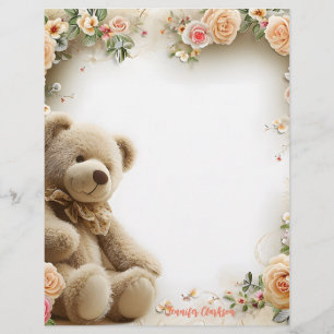 Cute Tedyy Bear 5.5" x 6" Notepad - 40 pages