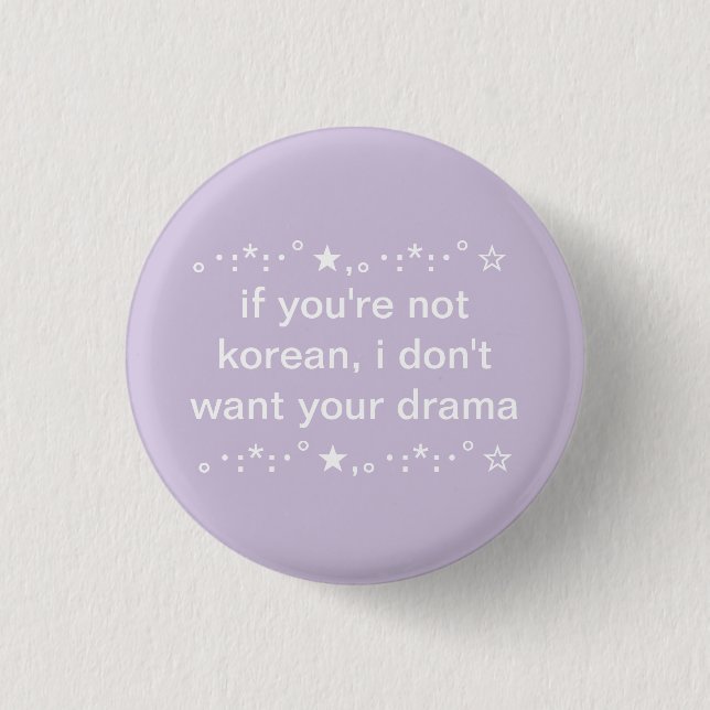 Cute Teen Aesthetic Kpop & Kdrama 1 Inch Round Button (Front)