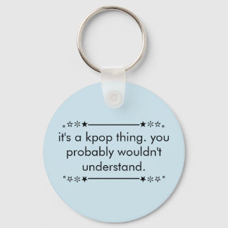 Cute Teen Blue Aesthetic Kpop Keychain