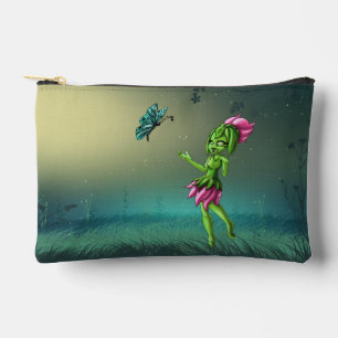 Cute Teen Earth Element Green Accessory Pouch