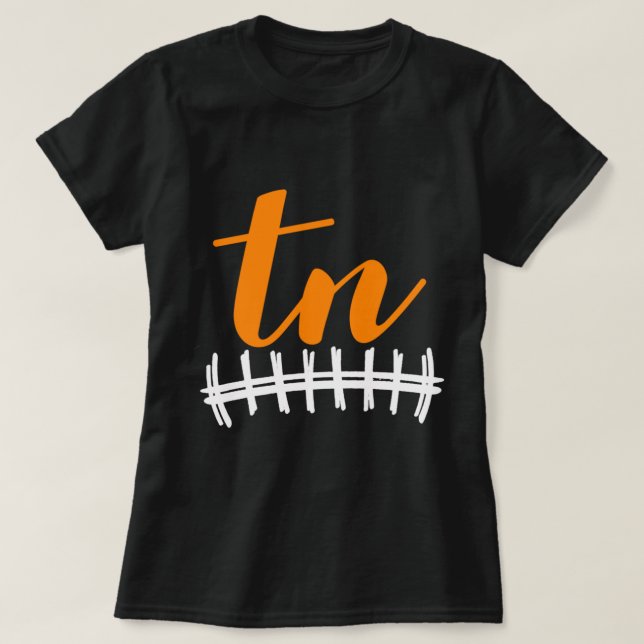 Cute Tennessee State Initials TN Gift Cheer Fan Pu T-Shirt (Design Front)
