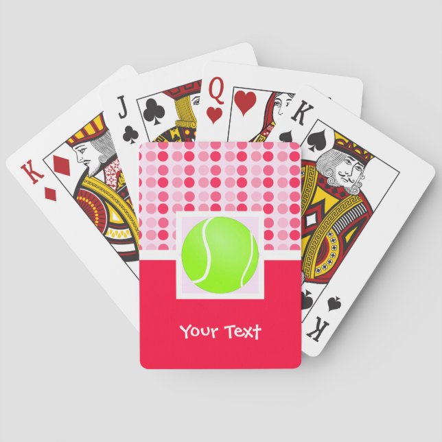 Cute Tennis Ball Playing Cards (Back)