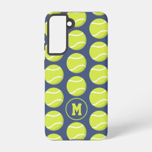 cute tennis balls pattern monogrammed samsung galaxy case