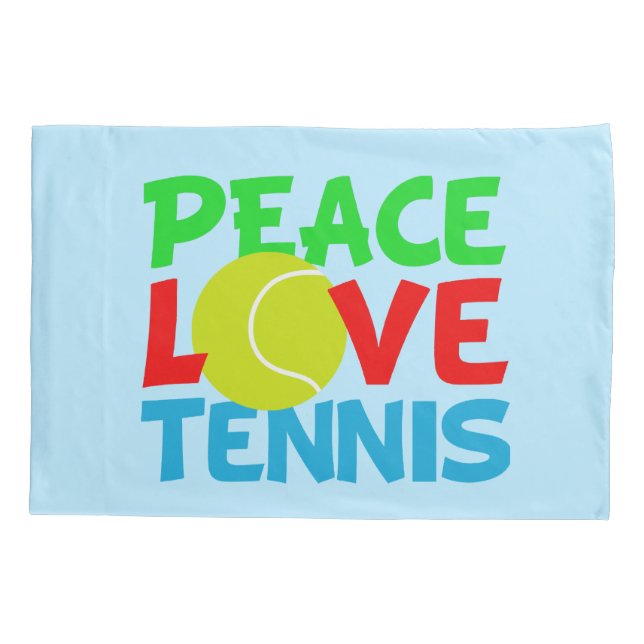 Cute Tennis blue Pillowcase (Back)
